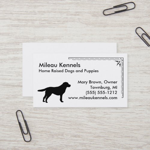 Labrador Retriever Silhouette Business Card