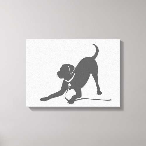Labrador retriever silhouette canvas print