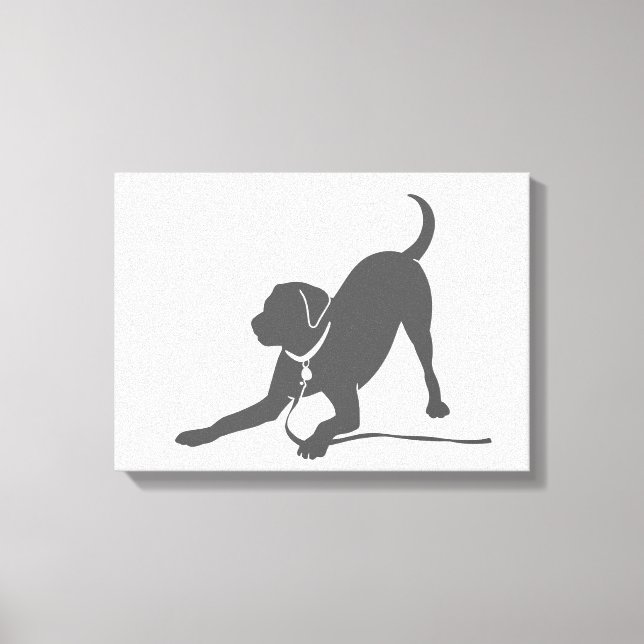 Labrador retriever silhouette canvas print (Front)
