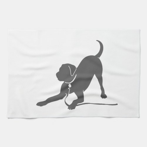 Labrador retriever silhouette kitchen towel