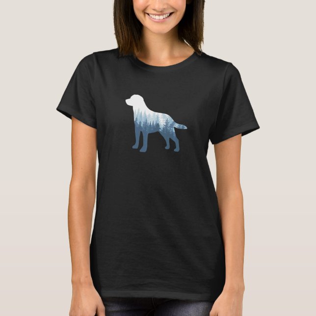 Labrador Retriever Silhouette Lab Dog Outdoor Natu T-Shirt (Front)