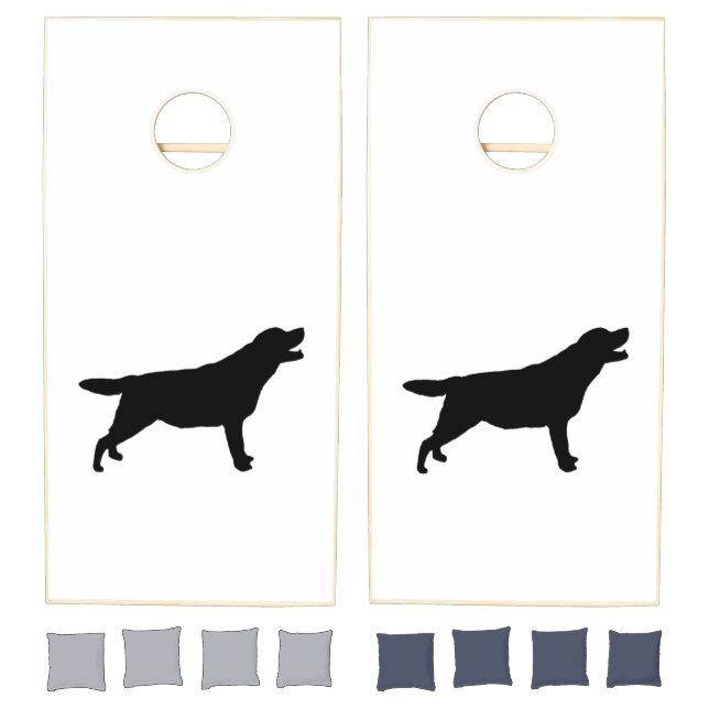 Labrador Retriever Silhouette Love Dogs Cornhole Set (Set)