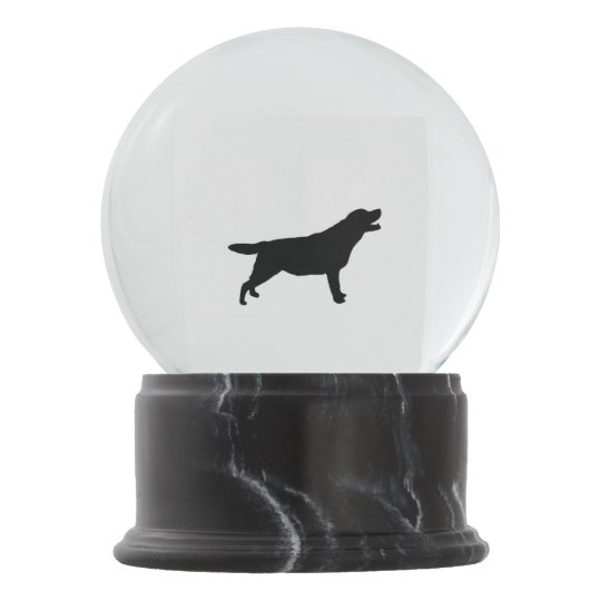 labrador retriever silhouette love dogs snow globe