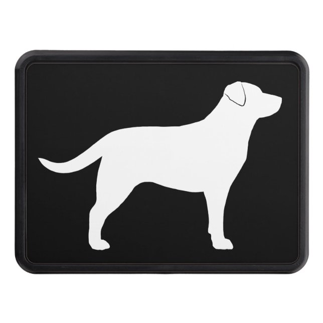 Labrador Retriever Silhouette Trailer Hitch Cover (Front)