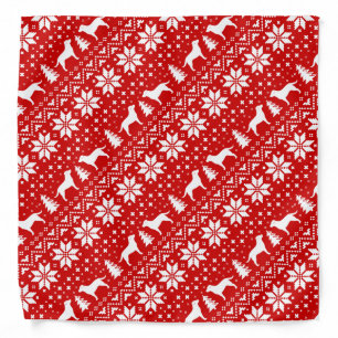 Labrador Retriever Silhouettes Christmas Pattern Bandana