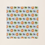 Labrador Retriever Silhouettes Pattern Scarf<br><div class="desc">Lab Lover's Scarf. Chocolate,  Yellow and Black.</div>