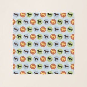 Labrador Retriever Silhouettes Pattern Scarf
