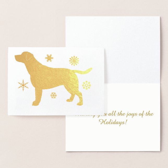 Labrador Retriever Snowflakes in Foil Card (Display)