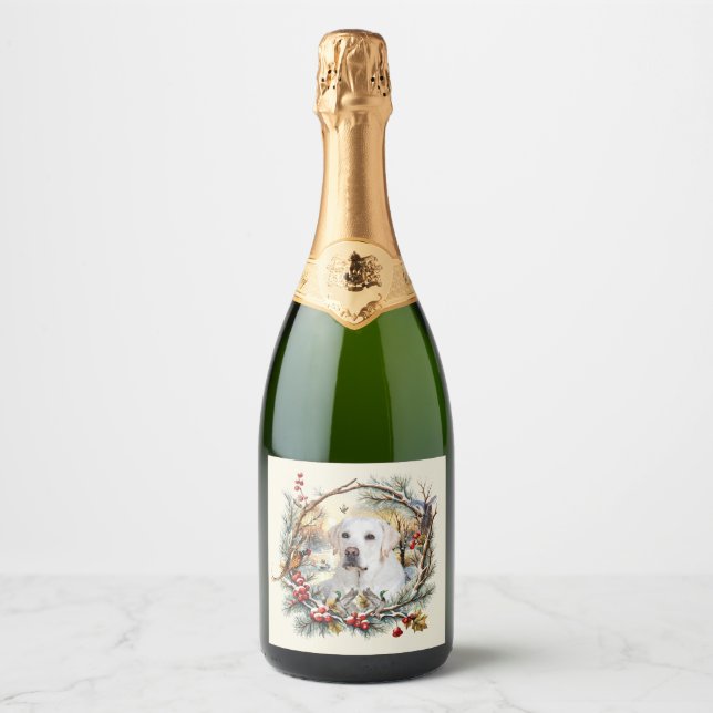 Labrador Retriever  Sparkling Wine Label (Front)