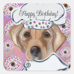 LABRADOR RETRIEVER            SQUARE STICKER
