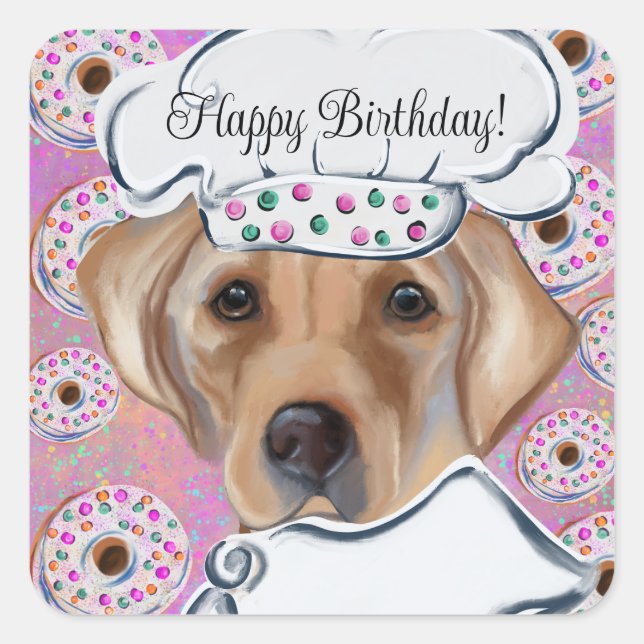 LABRADOR RETRIEVER            SQUARE STICKER (Front)