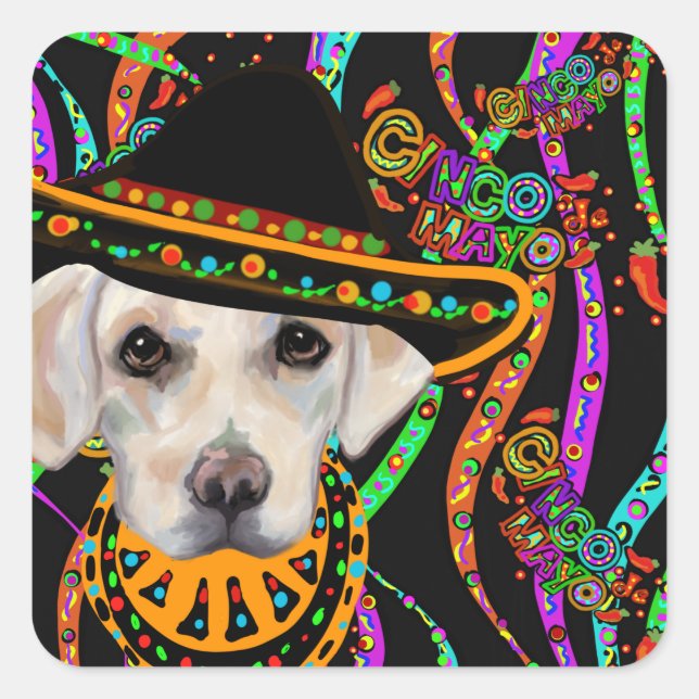 Labrador Retriever     Square Sticker (Front)