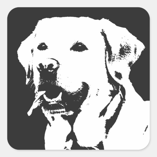 Labrador Retriever Square Sticker (Front)