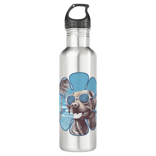 Labrador Retriever Stainless Steel Water Bottle (Front)