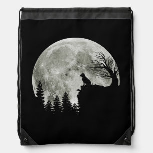 Labrador Retriever Stand On Mountain Halloween Drawstring Bag