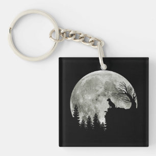 Labrador Retriever Stand On Mountain Halloween Keychain