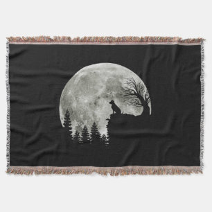 Labrador Retriever Stand On Mountain Halloween Throw Blanket