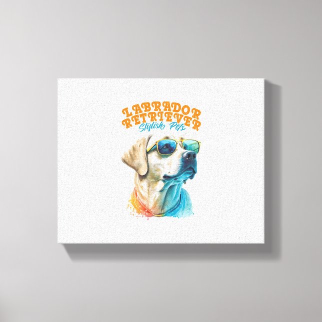 Labrador Retriever Stylish Pets Canvas Print (Front)