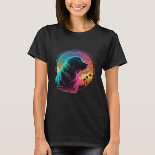 Labrador Retriever Synthwave 80s Retrowave Aesthet T-Shirt