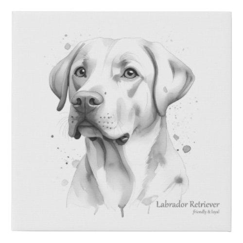 Labrador Retriever The Perfect Companion Faux Canvas Print