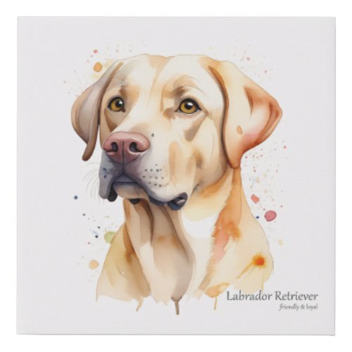 Labrador Retriever The Perfect Companion Faux Canvas Print