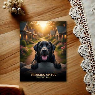 Labrador Retriever Thinking Of You Postcard