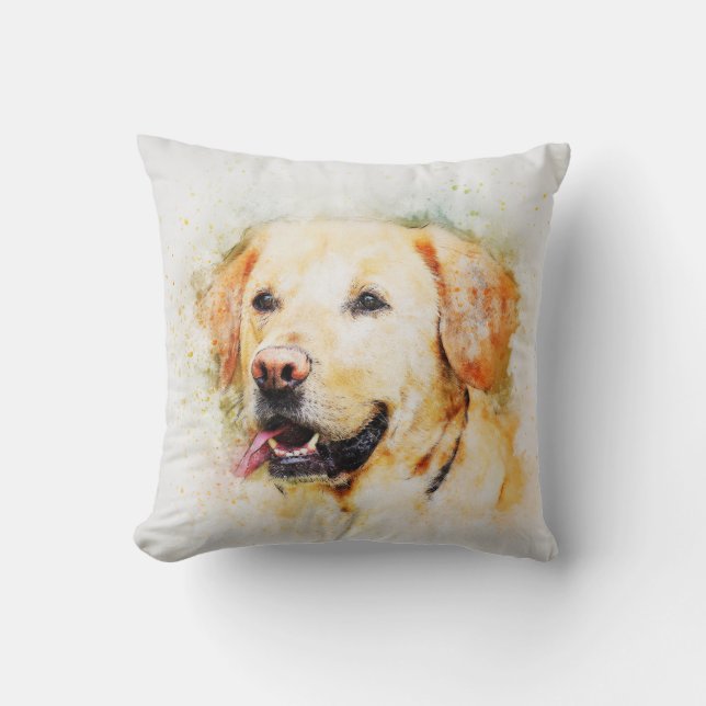 Labrador Retriever Throw Pillow (Front)