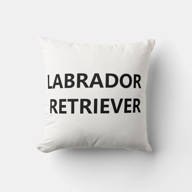 labrador retriever throw pillow (Front)