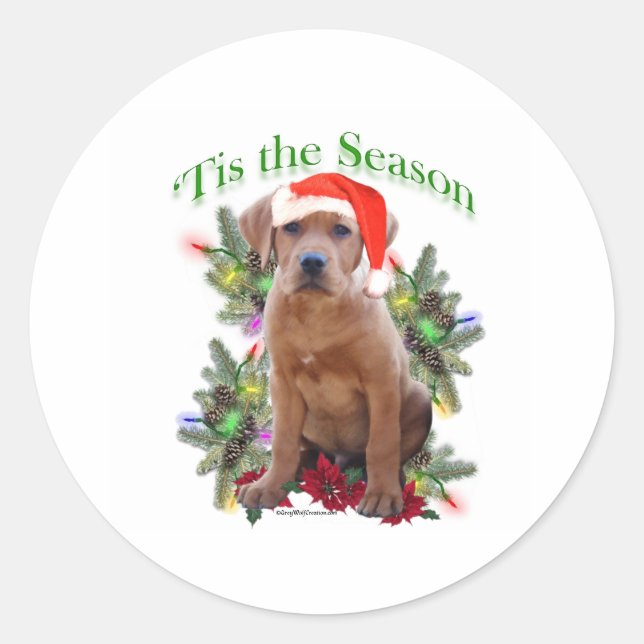 Labrador Retriever ‘Tis Classic Round Sticker (Front)