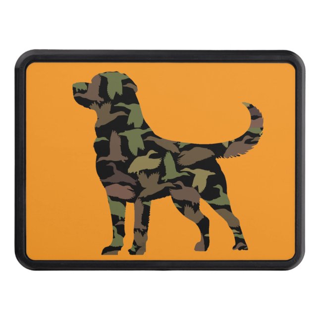 Labrador Retriever Trailer Hitch Cover with Ducks (Front)