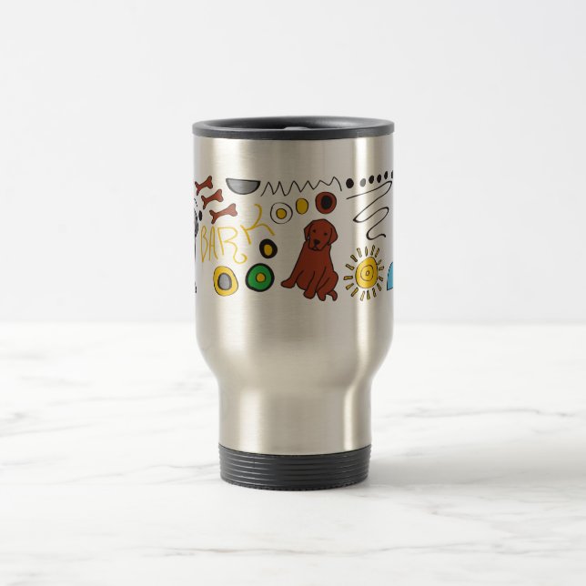 Labrador Retriever Travel Mug Cup (Center)