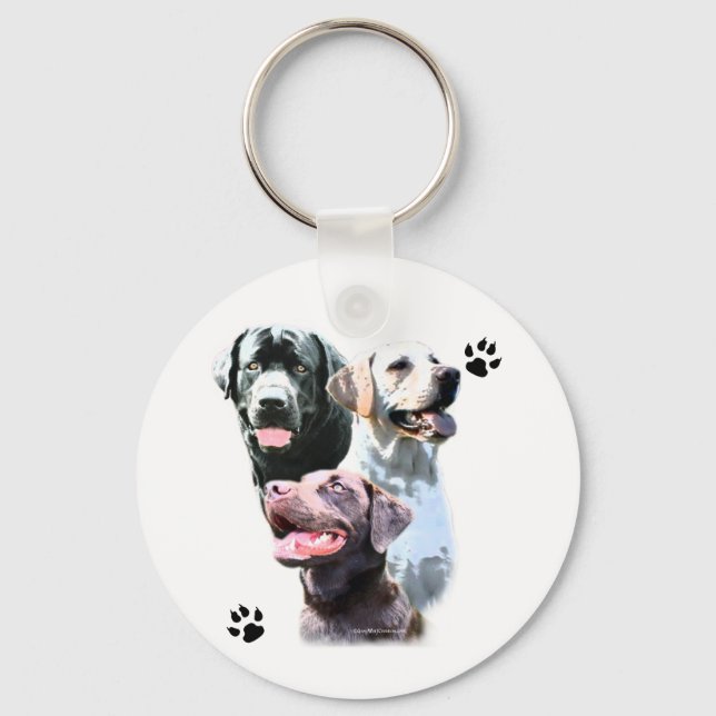 Labrador Retriever Trio - Keychain (Front)