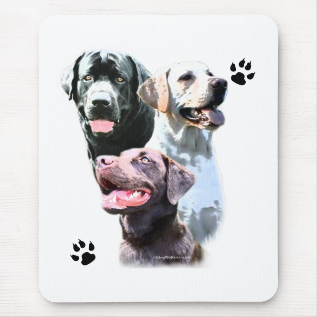 Labrador Retriever Trio Mouse Pad (Front)