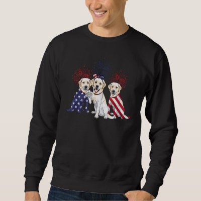 Labrador Retriever US Flag 4th Of July Independenc Sweatshirt