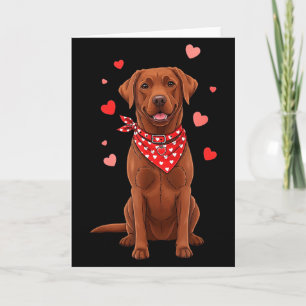 Labrador Retriever Valentine Dog Lover Heart  Card