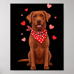 Labrador Retriever Valentine Dog Lover Heart  Poster