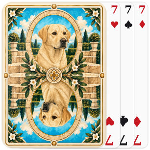 Labrador Retriever, Vintage Watercolor Dog Art Poker Cards
