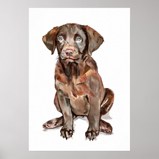 Labrador Retriever Wall Art Poster, Dog Lover Gift (Front)