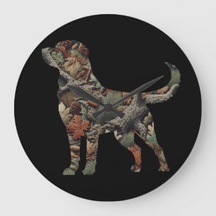 Labrador Retriever Wall Clock, Camo Wall Clock