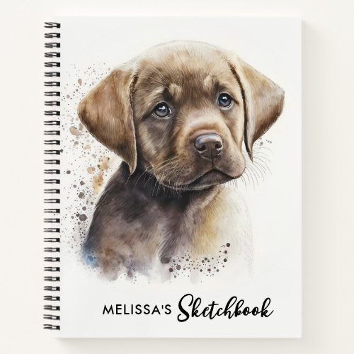 Labrador Retriever Watercolor Art Puppy Dog Sketch Notebook