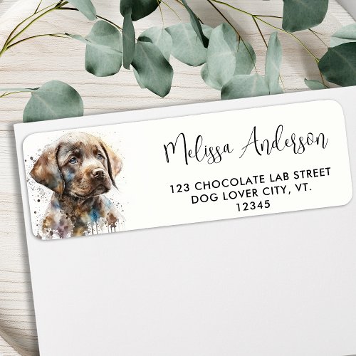 Labrador Retriever Watercolor Dog Return Address Label