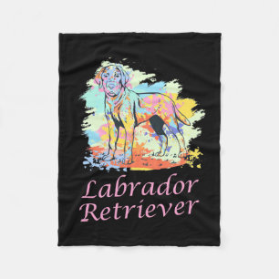 Labrador Retriever Watercolor Fleece Blanket