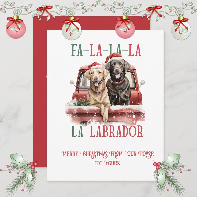 Labrador Retriever Whimsical Christmas | Holiday Card (Creator Uploaded)