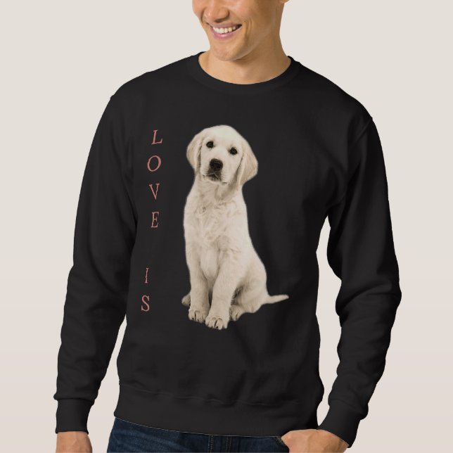 Labrador Retriever White Lab Dog Mom Sweatshirt (Front)