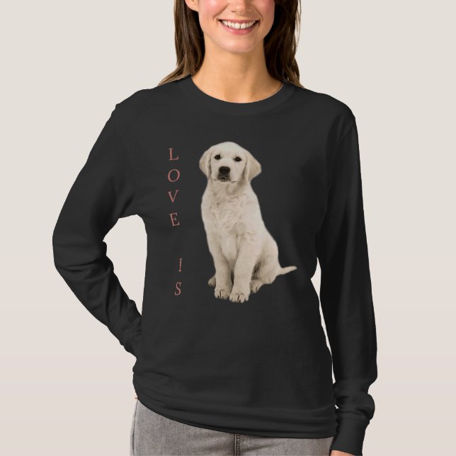 Labrador Retriever White Lab Dog Mom T-Shirt (Front)