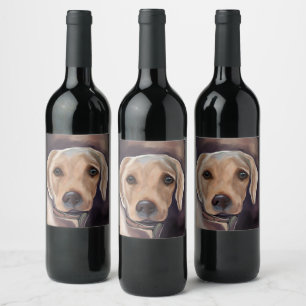 Labrador Retriever  Wine Label