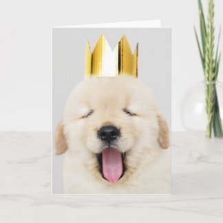 Labrador retriever WITH CROWN Folded Greeting Card