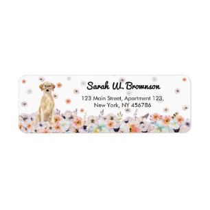 Labrador Retriever with glasses Label