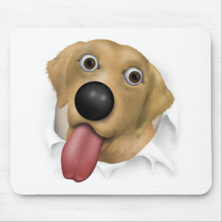 Labrador Retriever (Yellow) Busting Out Mouse Pad