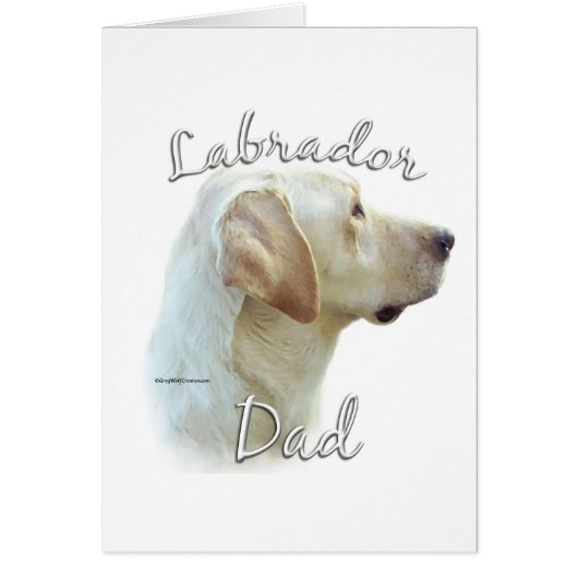 Labrador Retriever (yellow) Dad 2 Cards (Front)